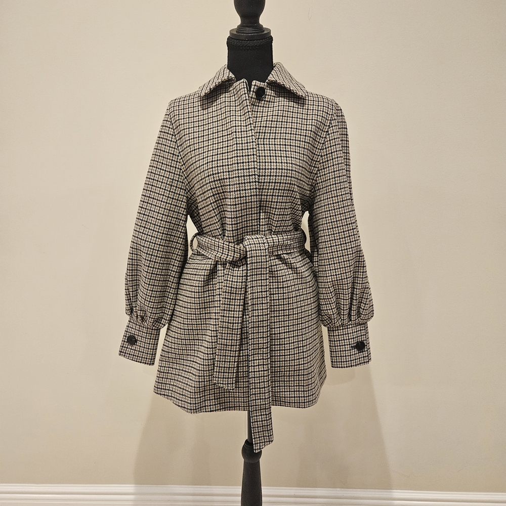 Joe Fresh Plaid Trench Coat